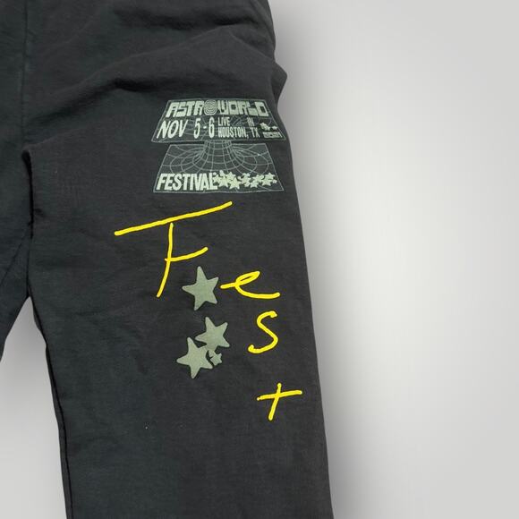Travis Scott Astroworld Festival 2021 Sweatpants XL Black Cactus Jack Utopia - Picture 4 of 6